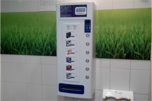 Vending automaat machine man verzorging